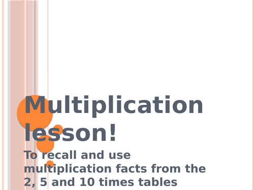 Multiplication lesson