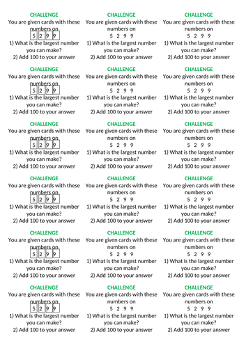 Year 5 Place Value - Counting on/back in powers of 10 (includes Mastery and Greater Depth)