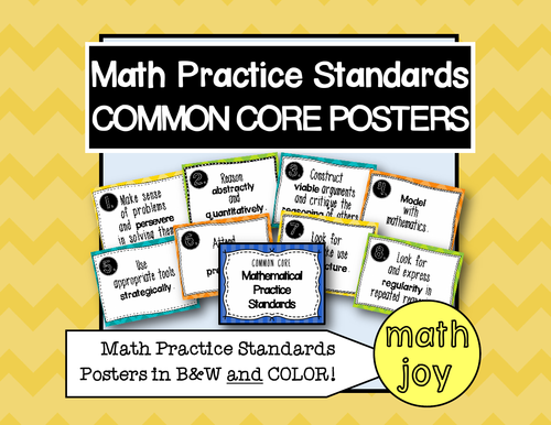 Common Core Math Practice Standards Posters