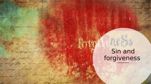Sin and Forgiveness