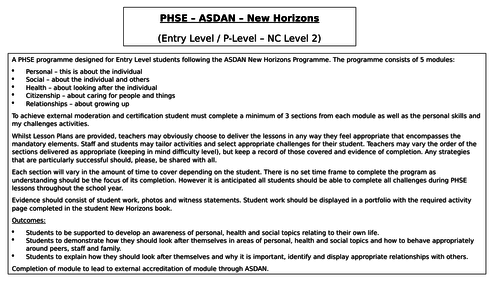 ASDAN - New Horisons