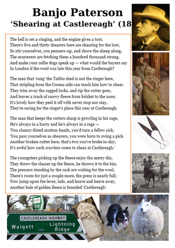 Banjo Paterson - Shearing at Castlereagh