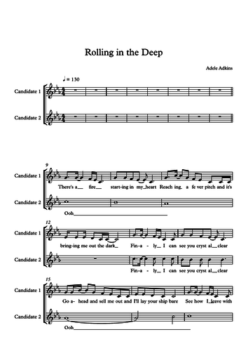 GCSE Music Ensemble - Rolling in the Deep
