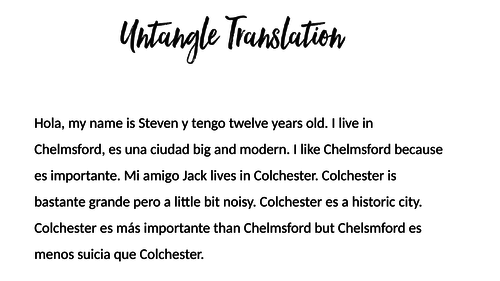 ¿Cómo es tu ciudad? Mira 1 Untangle translation