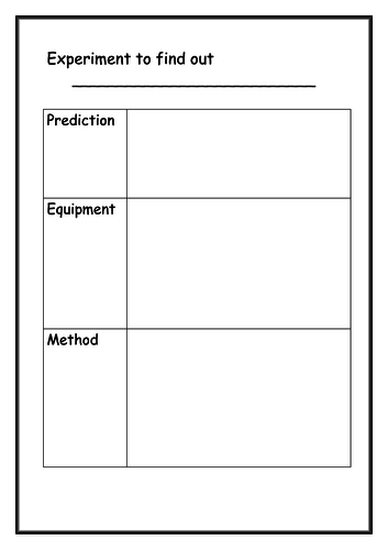 Differentiated experiment write up format