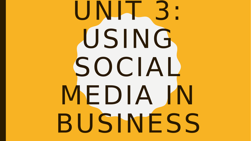 BTEC National Information Technologies Unit 3 Social Media Learning Aim A