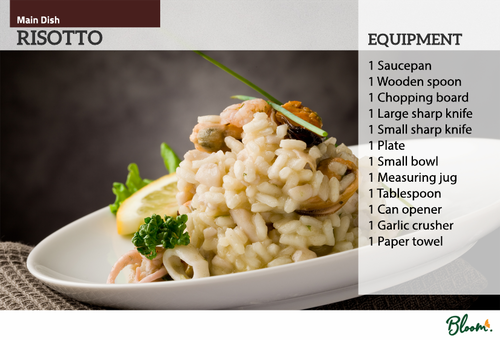 Food Technology Risotto Recipe Card