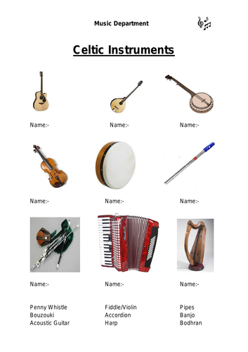 Celtic Musical Instruments Starter