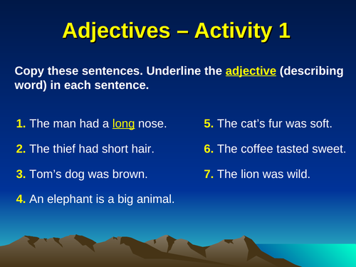 Adjectives Activities