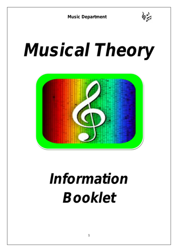 KS3 Musical Theory Cover Booklet