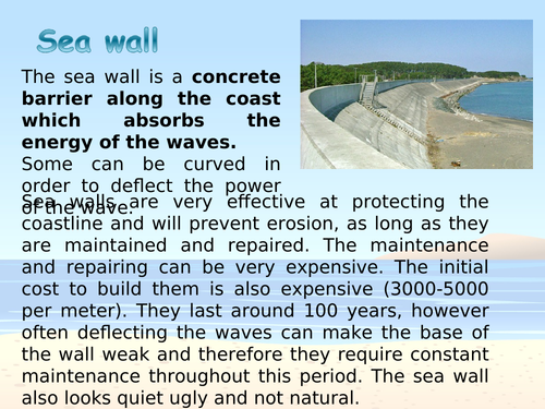 Hard engineering- coastal management