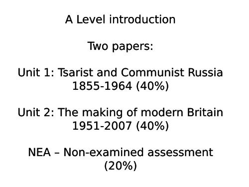 Introduction to AQA Britain 1951-1997