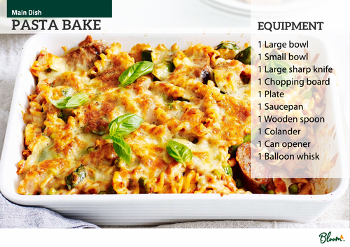 Food Technology Pasta Bake Recipe Card