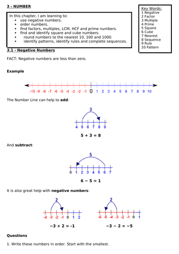Northern Ireland Maths: Numbers Unit: Workbooks and Support Materials