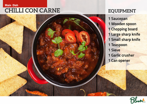 Food Technology Chilli Con Carne Recipe Card