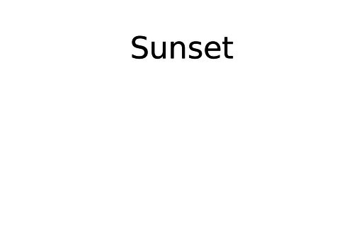 Sunrise/Sunset Art Planning