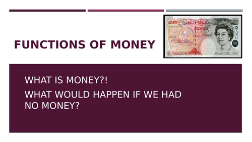 Functions of Money Activity
