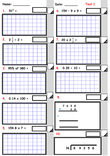 KS2 Arithmetic Tests (8 Assessments Including Answers) SATS Practice