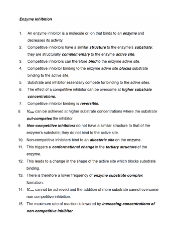 Enzyme inhibition