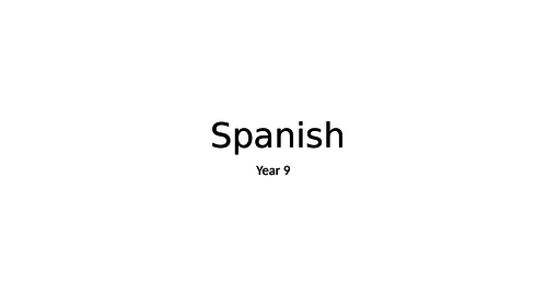 Spanish booklet - Year 7 + 8