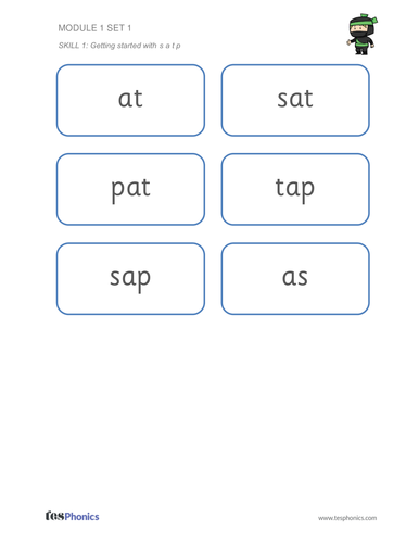 Set 1 (s, a, t, p) Activity Sheets - Phase 2