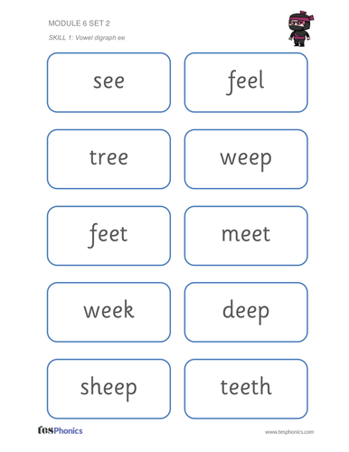 Vowel Digraph (ee) Activity Sheet - Phase 3