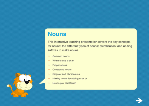 Nouns Teaching Presentation - Year 2 Spag