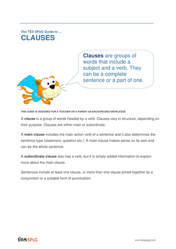 Clauses - Teacher/Parent Spag Guide