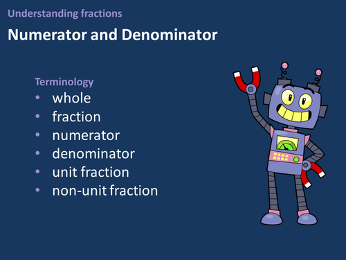Numerator and Denominator Presentation - KS1 Number | Teaching Resources