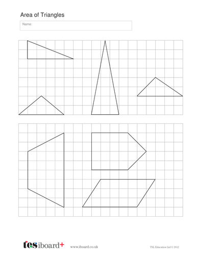 Area of Triangles Worksheet - KS2 Measurement