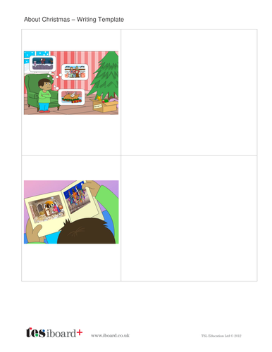 Writing Template with Images - Christmas KS1