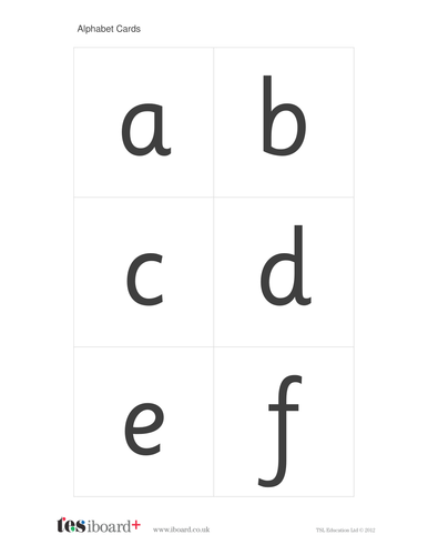 Alphabet Cards - Literacy KS1