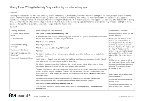 The Nativity Story Lesson Plans - Writing - Christmas KS1