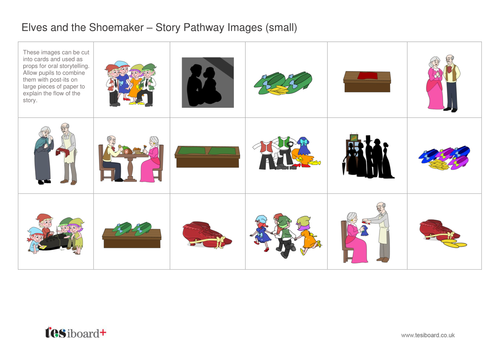 Elves and the Shoemaker Storytelling Cards - Christmas KS1