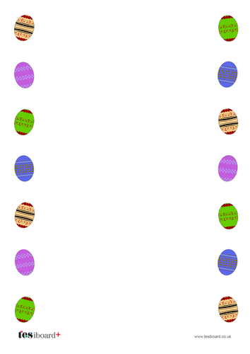 Easter Themed Paper / Writing Template - Easter KS1