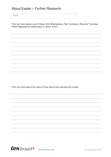 About Easter Research Prompts Worksheet - Easter KS2