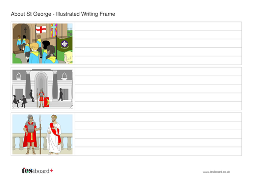 About St George Writing Frame - St George's Day KS2