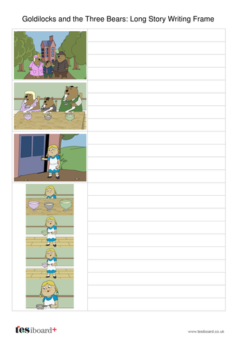 Goldilocks Story Writing Frame Worksheet - KS1 Literacy