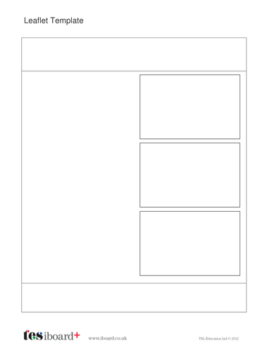 Leaflet Template - KS2 Literacy | Teaching Resources