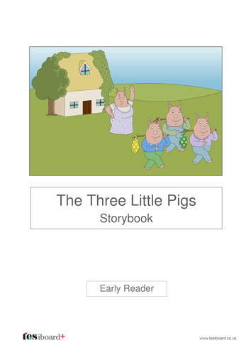 Three Little Pigs Text and Images - Early Reader Level - KS1 Literacy
