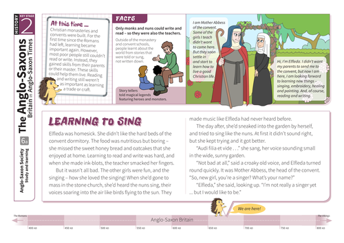 Study and Learning - Comprehension Worksheet - Anglo-Saxon Britain KS2