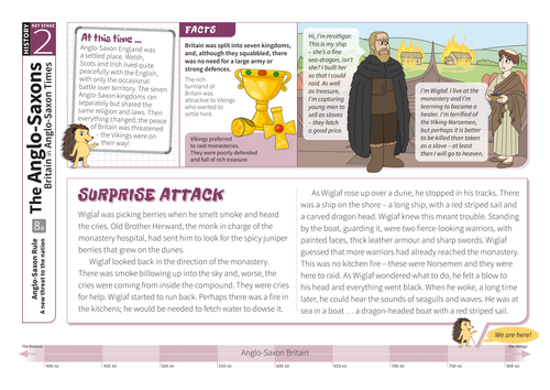A New Threat to the Nation - Comprehension Worksheet - Anglo-Saxon Britain KS2