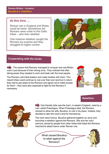 Boudica's Rebellion - Worksheet - Roman Britain KS2 | Teaching Resources