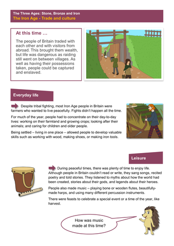 Trade and Culture - Worksheet - The Iron Age KS2