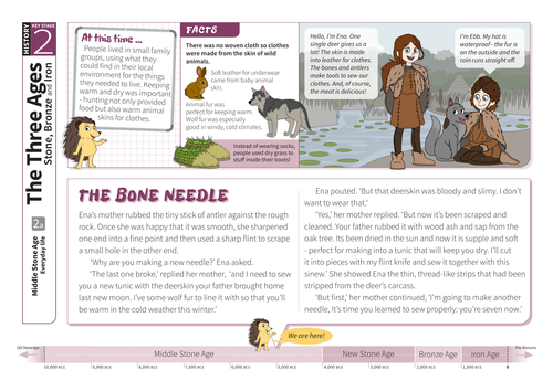 The Middle Stone Age: Everyday Life - Comprehension Worksheet - The Stone Age KS2