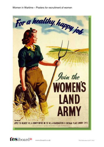 Women in the World Wars Poster Library - KS2