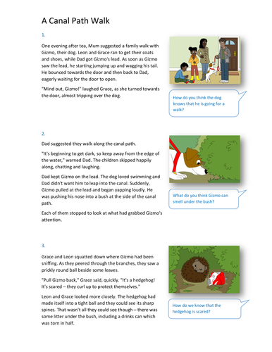 A Canal Path Walk Storybook - Independent Reader Level - PSHE KS1
