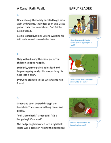 A Canal Path Walk Storybook - Early Reader Level - PSHE KS1