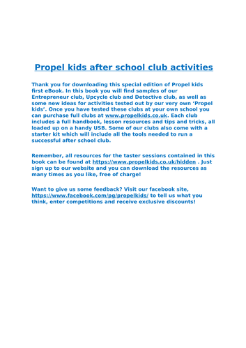 Activities booklet - Detectives, recycling, slime and much more!