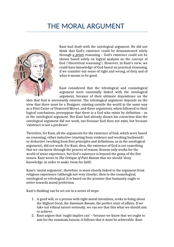 Kant's Moral Argument